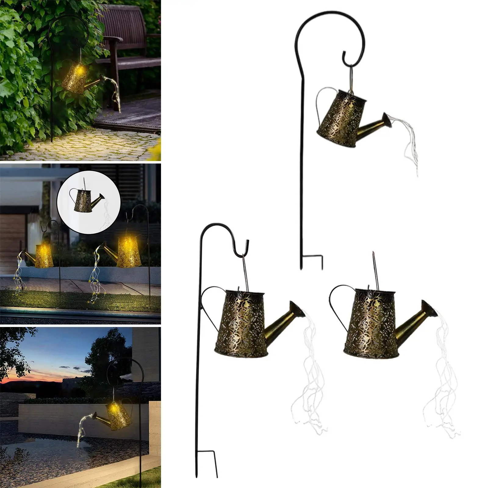 Solar Watering Can Light Solar Lamp LED Shower Solar Fairy Light String Garden Yard Lawn Art Outdoor Christmas Decorations