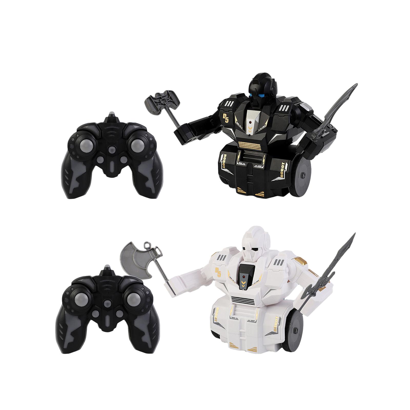 RC Battle Robots USB Charging Logical Thinking Left Right Turn Children Robot Toys for 4 5 6 7 8 12 Boys Girls Holiday Gifts