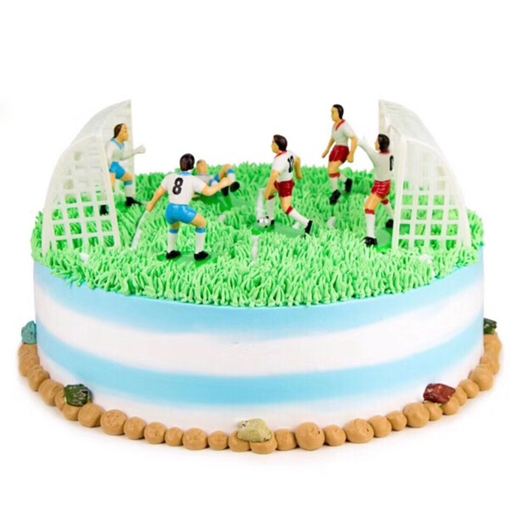 9-teiliges Fußball-Geburtstagsdekorations-Set Fußball-Tortendekoration Modell Party Happy Birthday Zubehör Kinder-Accessoires – Detail 2