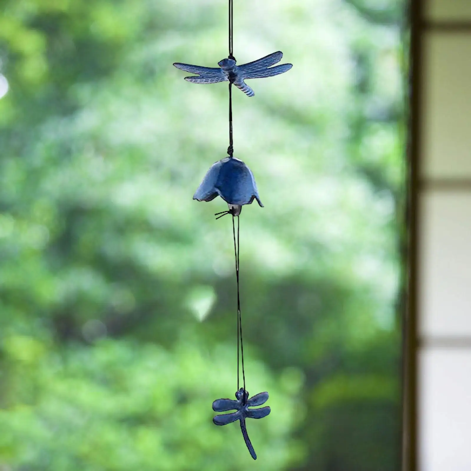 Japanese Wind Chime Wind Bell Dragonfly Decorative Windchime Cast Iron Wind Chime for Courtyard Outdoor Patio Door Decoration
