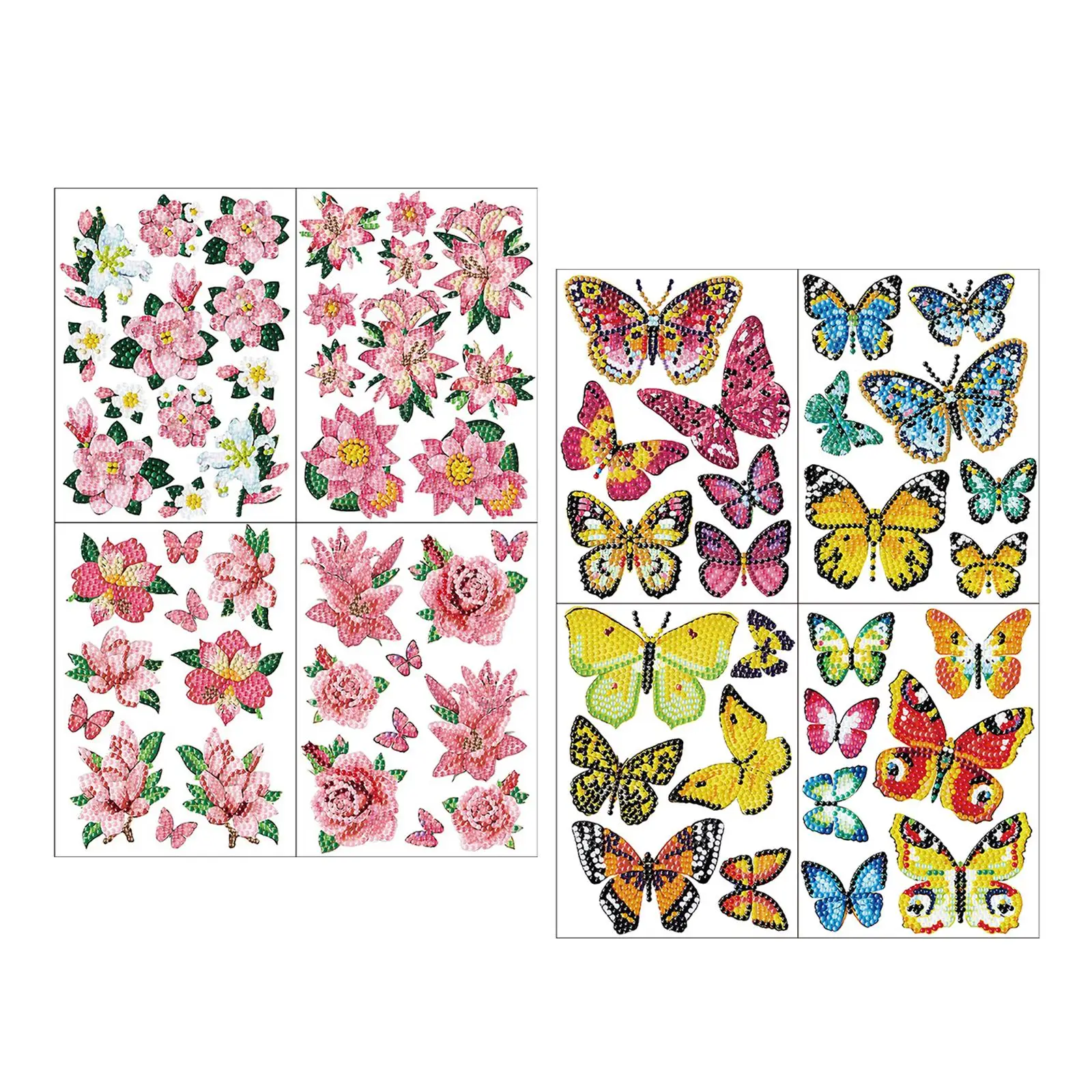 5D DIY Diamond Painting Stickers Set Crafts Embroidery Art Gift Creative for Door Home Birthday Refrigerator