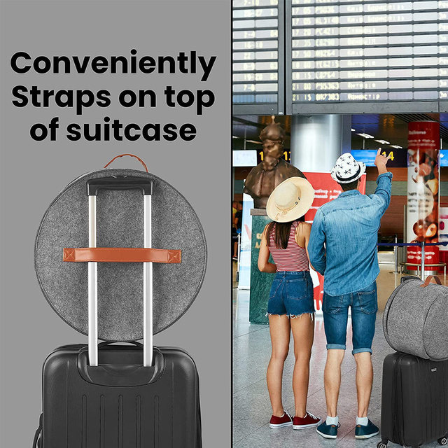 Hat Box Large Capacity Foldable Dust-Proof Hat Storage Bag with Visible  Window for Man Women Hat Travel Home Dorm Storage