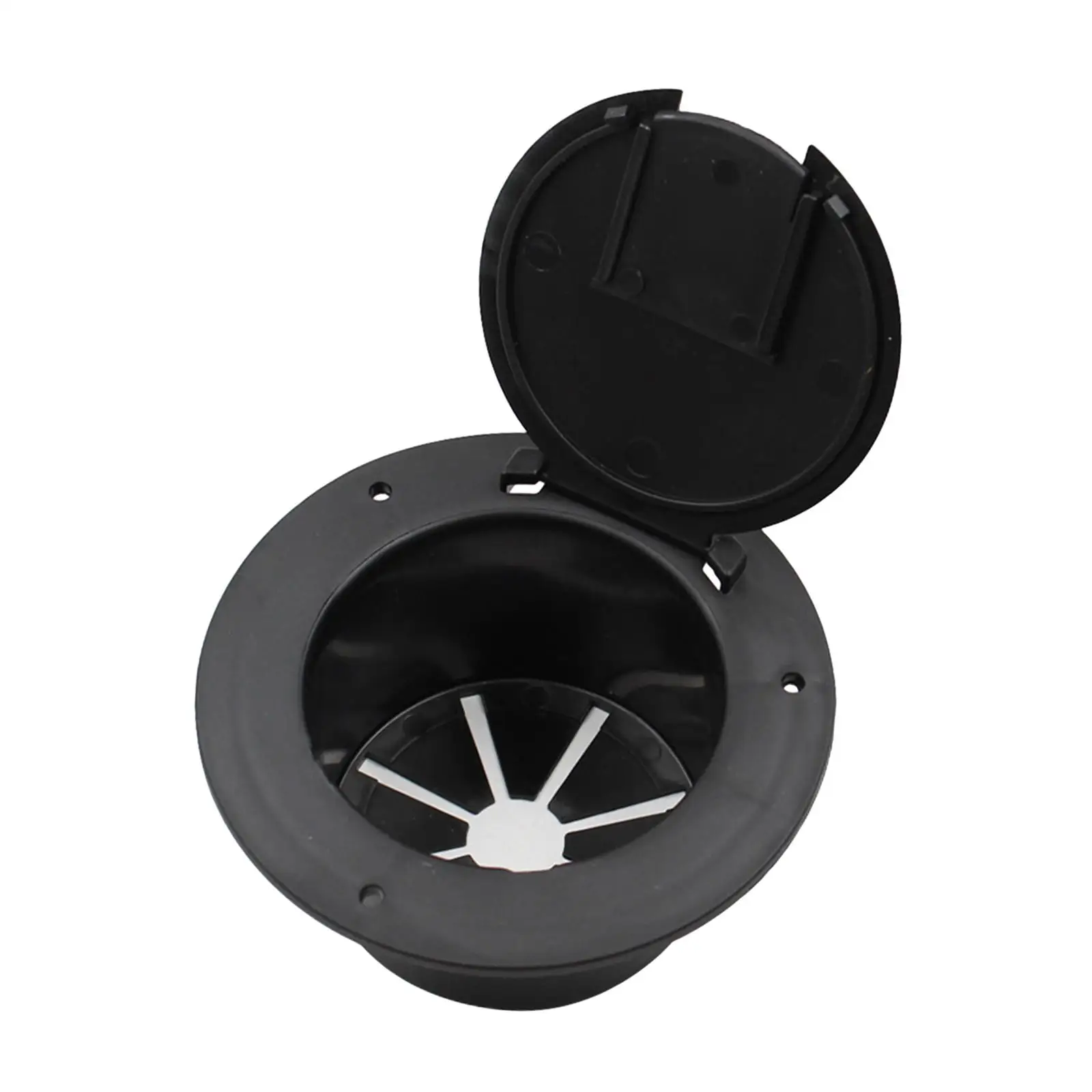 RV Electrical Cable Hatch Black Round Accessory for Camper Yacht Boat