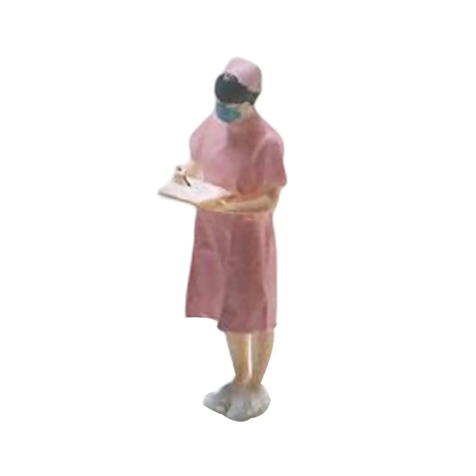 1/64 People Figure Photo Props Desktop Decoration Miniature Character Pink