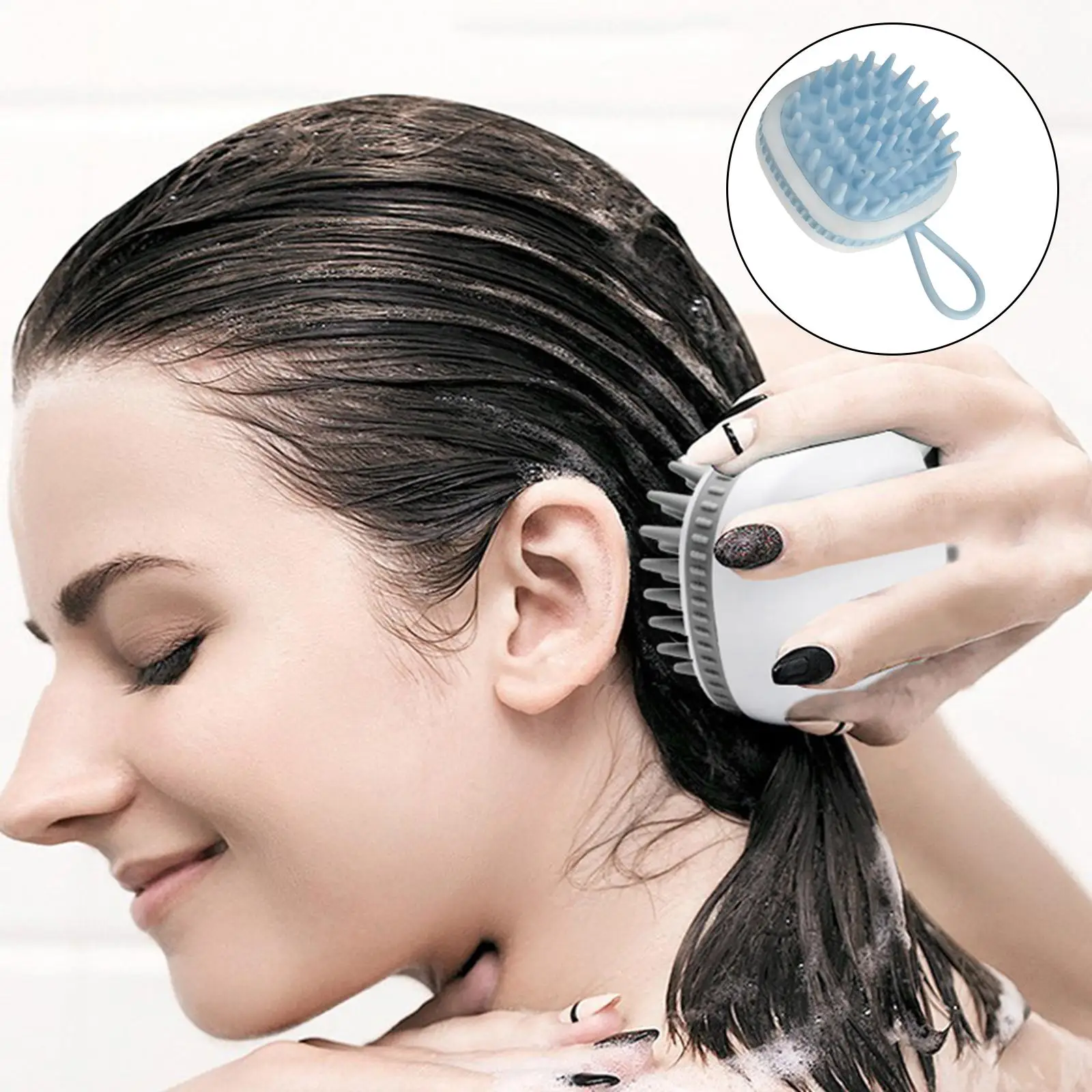 SilicHair Scalp Massager Shampoo Brush Comb Wet  for Pets Women Kids