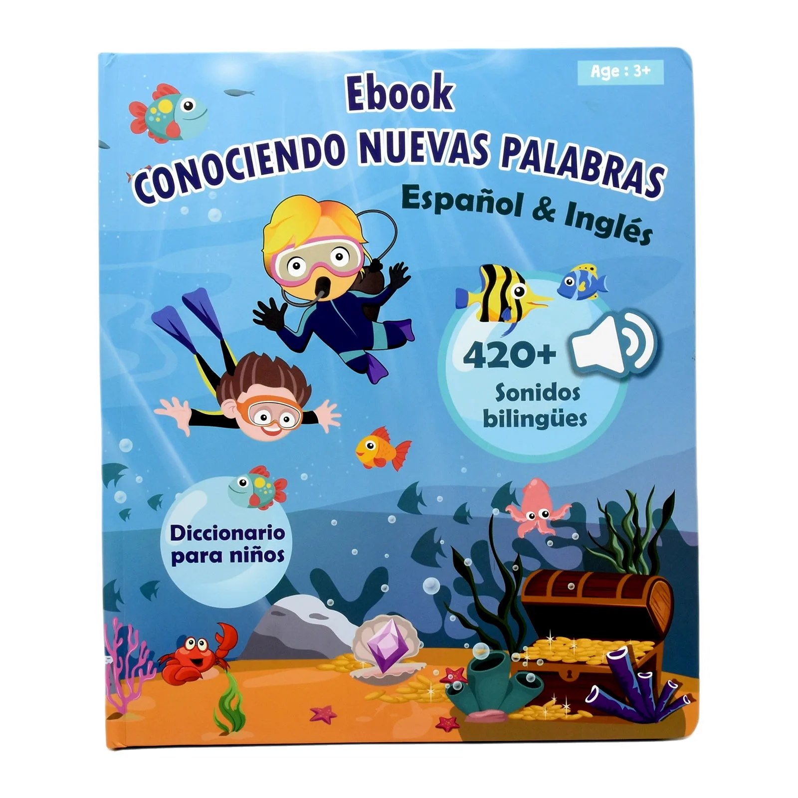 Montessori Spanisch Englisch Sprache Lernmaschine Elektronische Lesebücher Kleinkind Baby Lernspielzeug Multifunktions Ebook – Detail 3