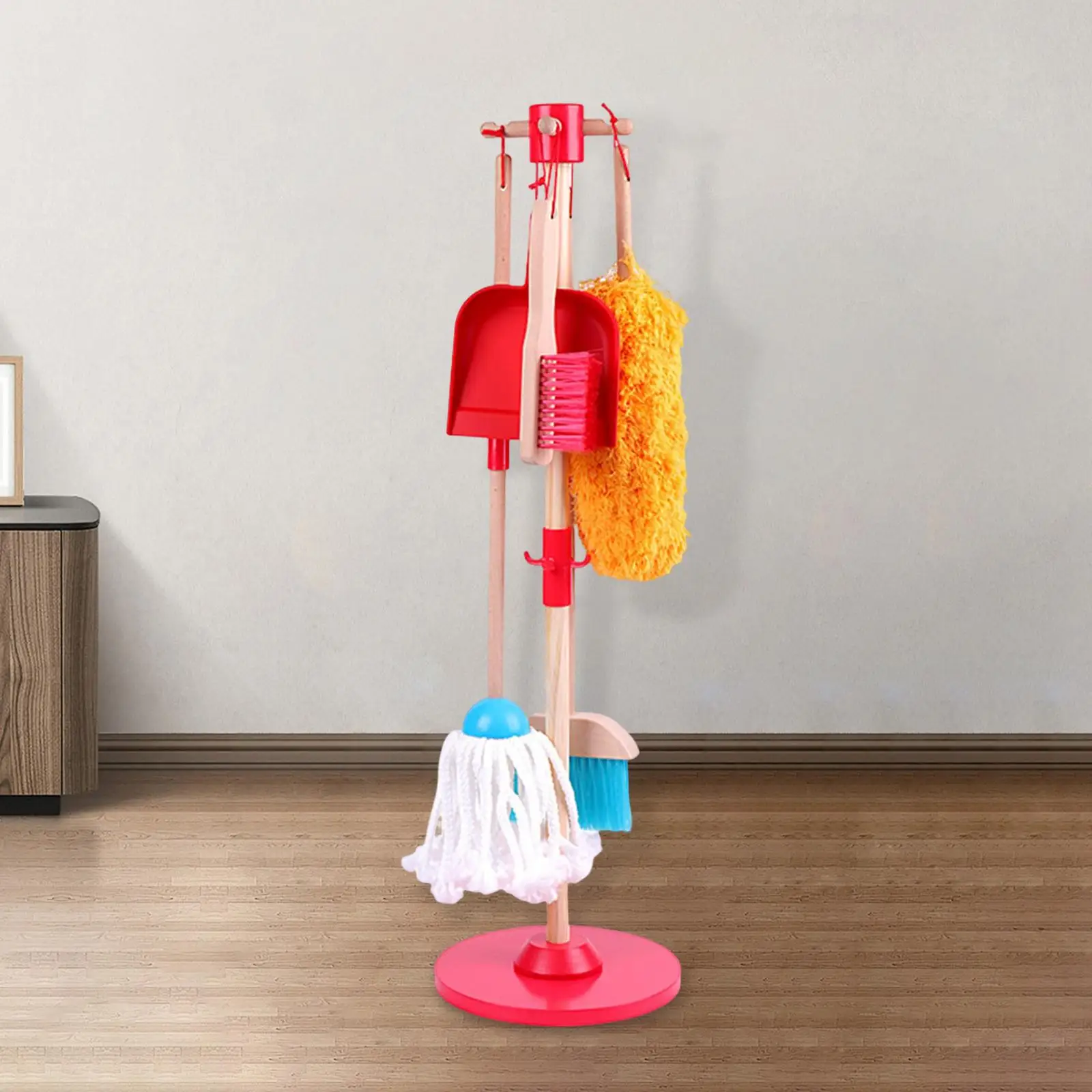 6Pcs Chidlren Housekeeping Cleaning Set Pretend Play Toy Accessory ,Designed for Children to Learn How to Do Housework