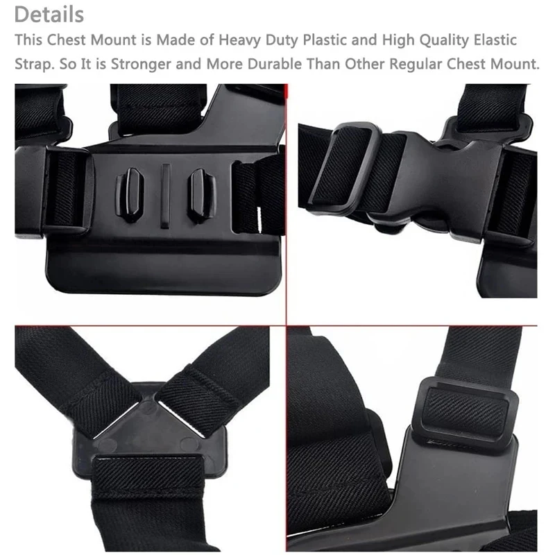 Description Picture 2 of item6 in 1 Phone Mount Holder Chest Strap Action Camera Kit For GoPro Hero 13 12 Insta360 For iPhone Samsung Huawei Accessories Set
