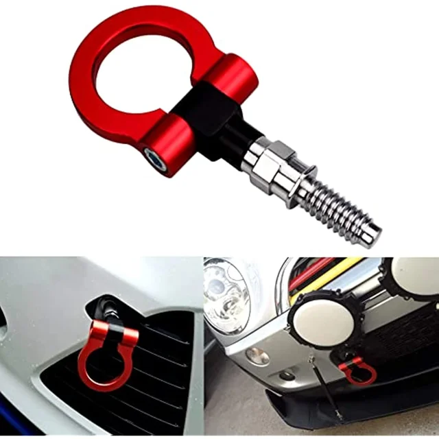 Red Racing Style Tow Hook Towing Strap For BMW F30 F35 F10 3 4 5