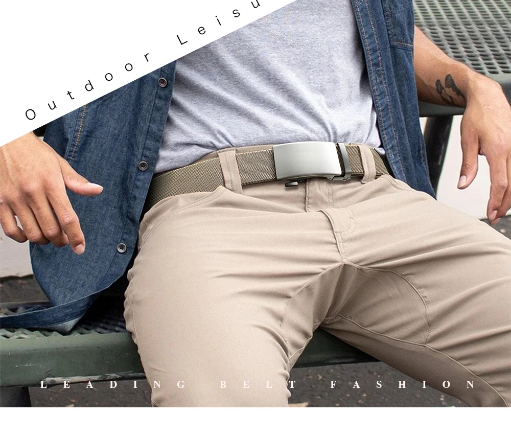 Neue Männer Gürtel taktische Nylon elastischen Gürtel Metall automatische Schnalle harte Stretch Herren Militär gürtel 115-150cm große Gürtel – Detail 7