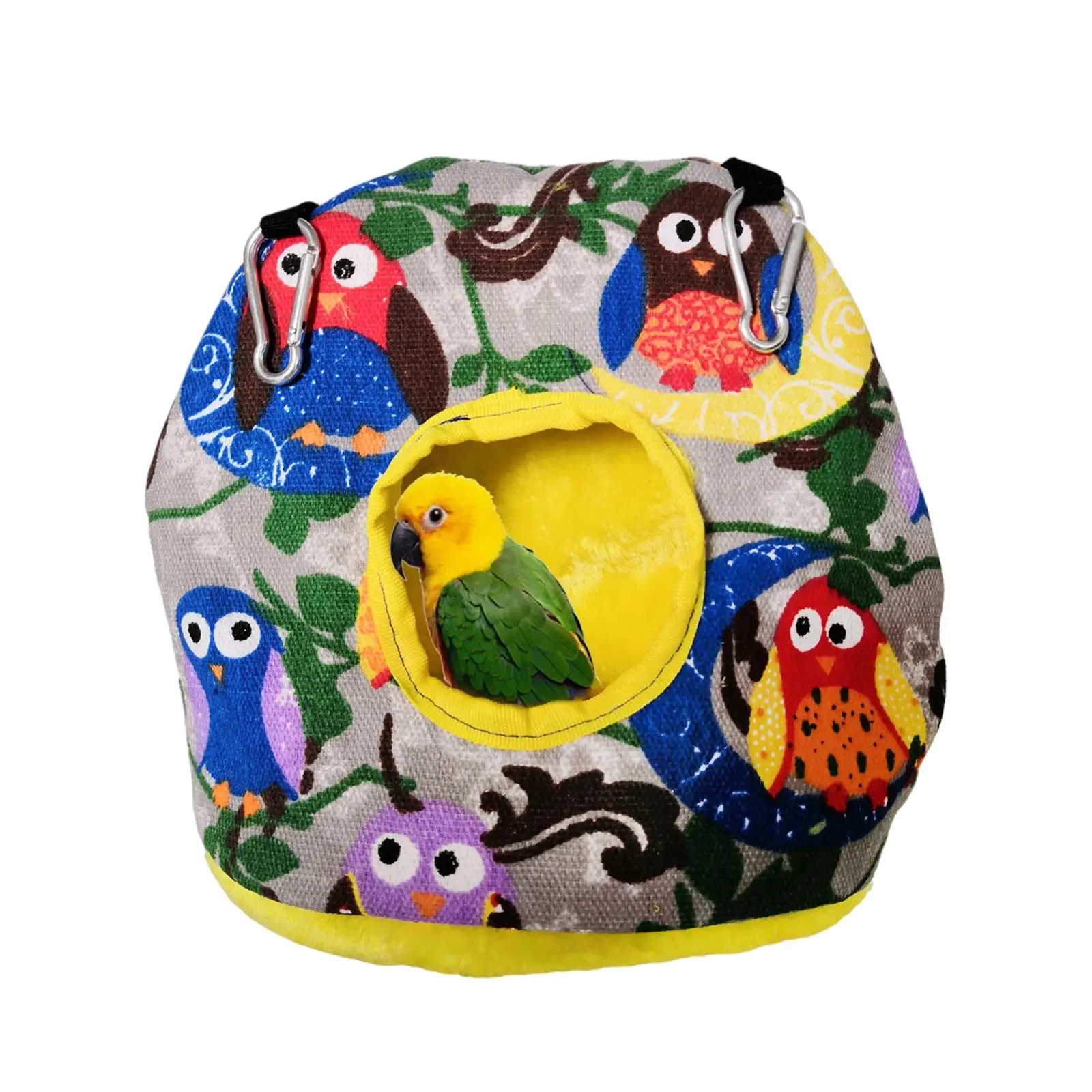 Warm Hanging Nest Sleeping Bed Swing Toys Cave Cage Plush House Tent Birds Hammock for Parakeet Cockatoo Rats Mouse Pet Supplies