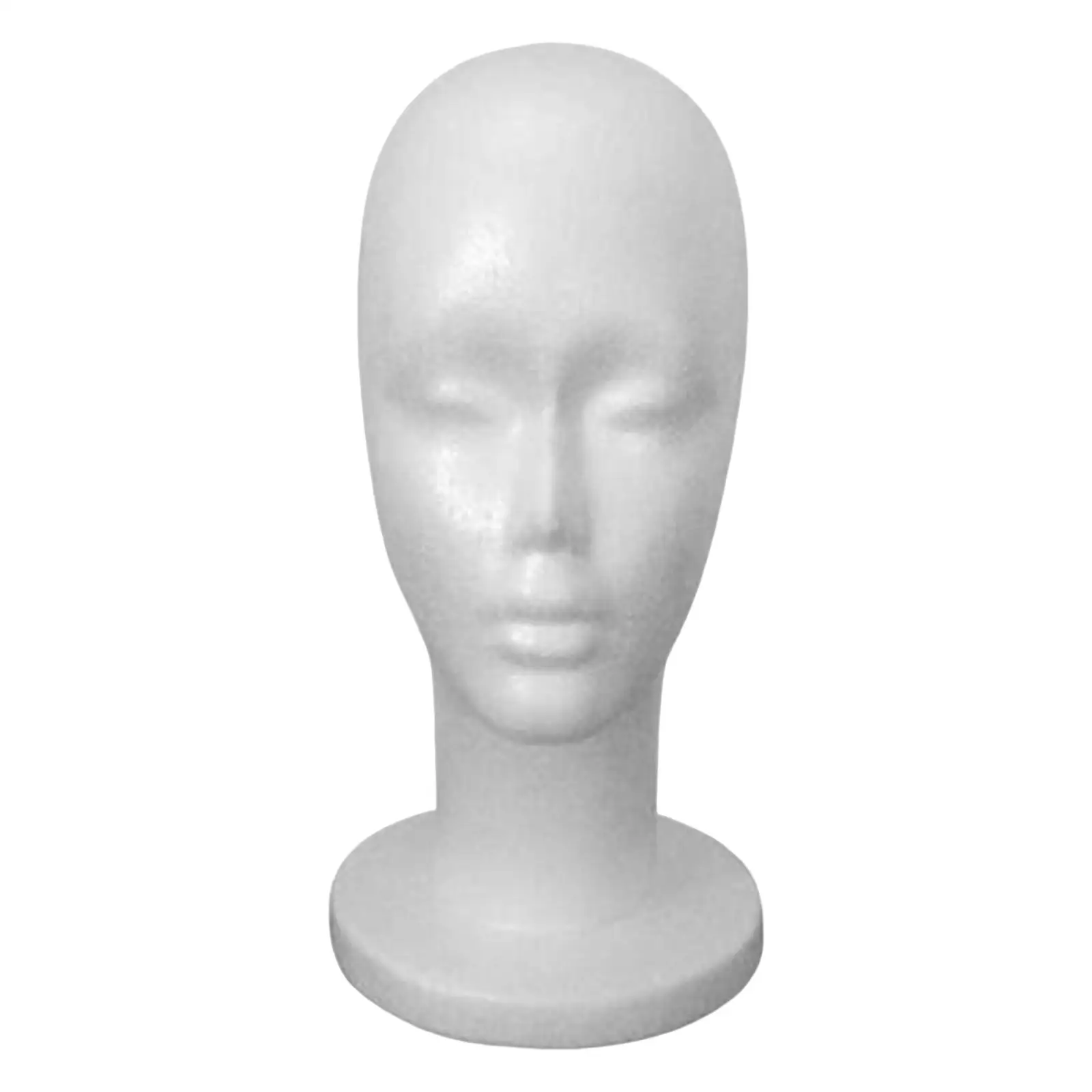 Female Foam Mannequin Head Model DIY Hat Glasses Holder White Versatile Uses for Professional or Personal Use 11.4 inch Tall