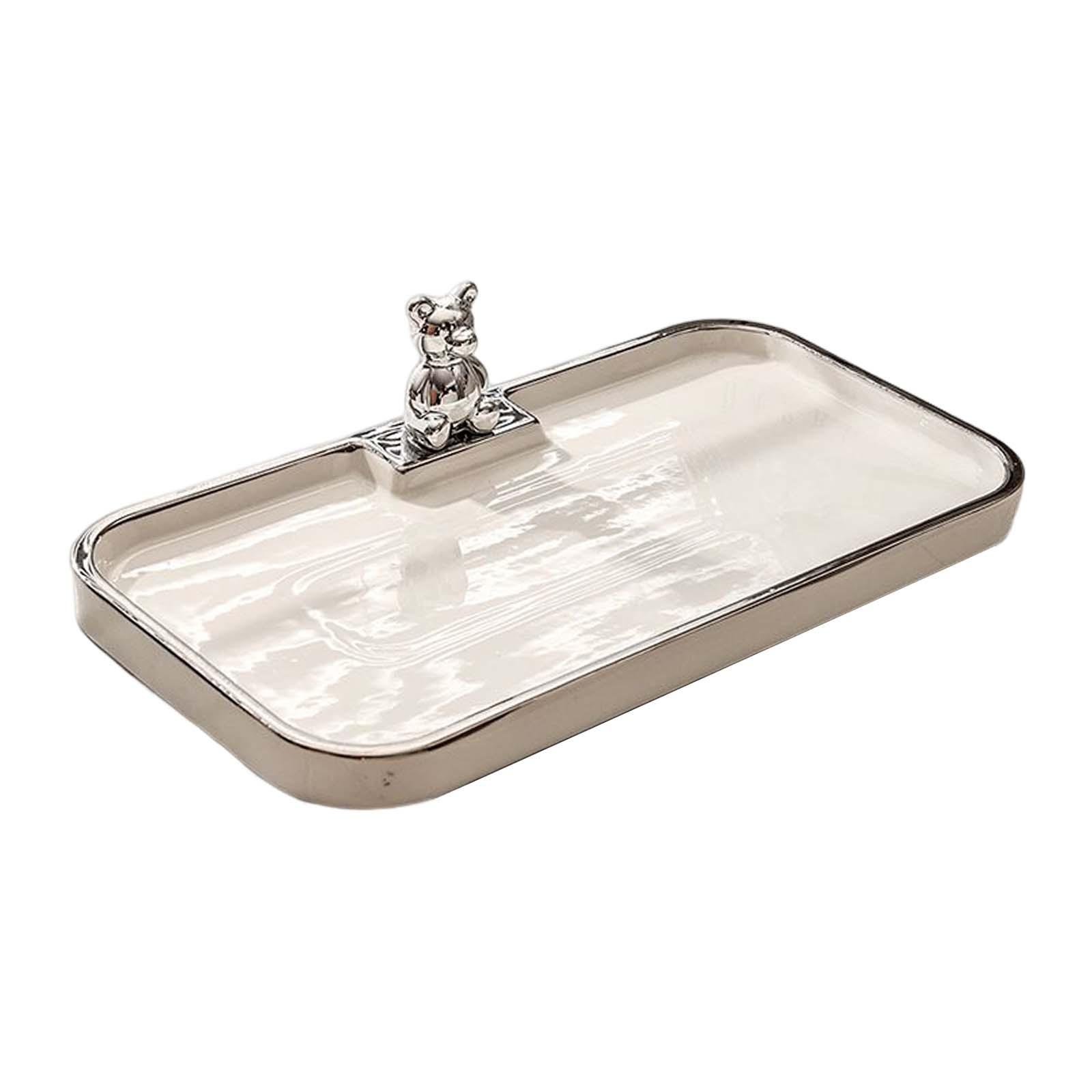 Bathroom Tray Storage Centerpiece Nordic Jewelry Coffee Table Serving Tray Decor for Bedroom Countertop Kitchen Vanity Bathroom