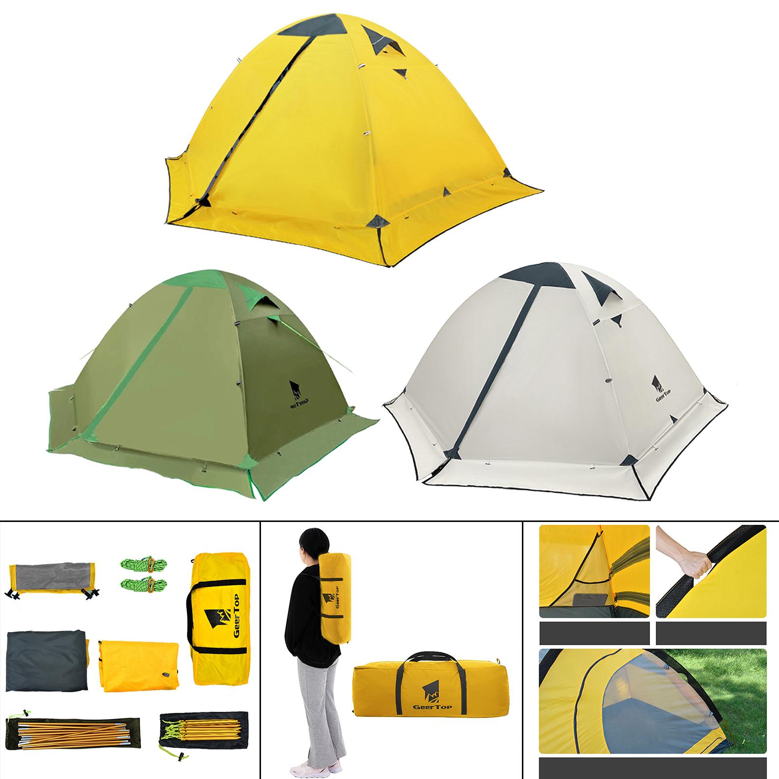 Lightweight Camping Tent Double Layer 2-6 Person Tent Shelter 4 Season Waterproof for Outdoor Hiking Trekking Picnic Travel