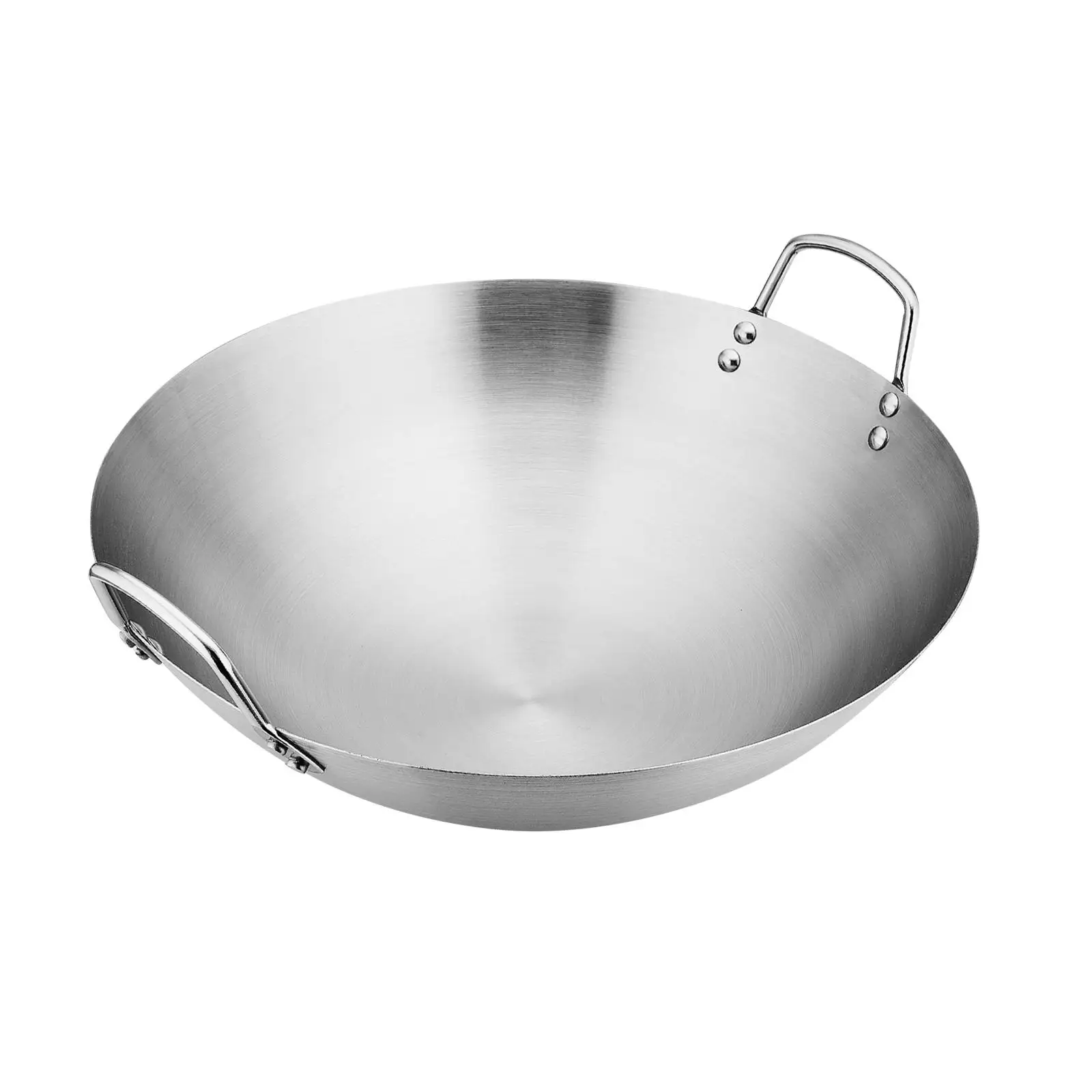 Steel Saute Pan Dual Handle Cookware Utensils Traditional Portable Frying Fry Pot for Household Cooking Eggs,Sausages, Fish BBQ