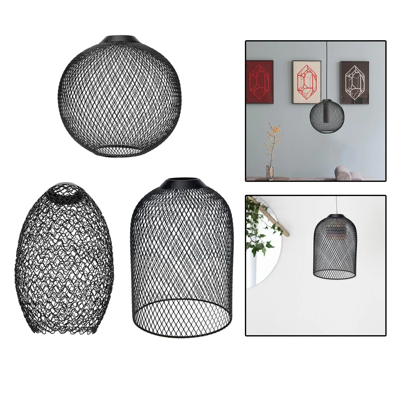 Metal pendant lampshade Wrought iron wire lampshade for coffee shop