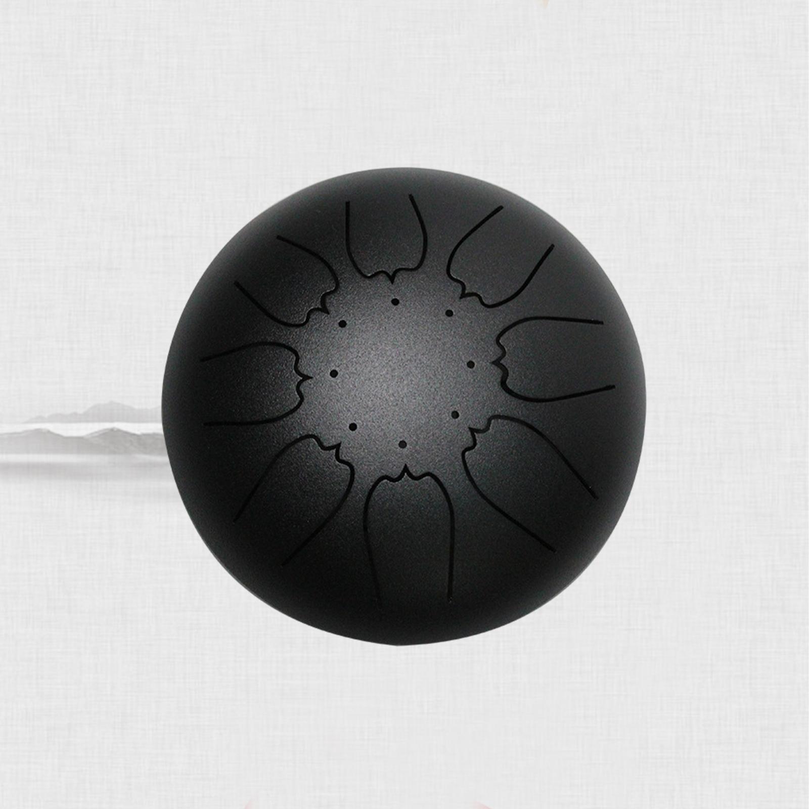Steel Tongue Drum 6 Inches 8 Notes Percussion Instrument Handpan Drum with Bag Music Book Mallets for Yoga Meditation