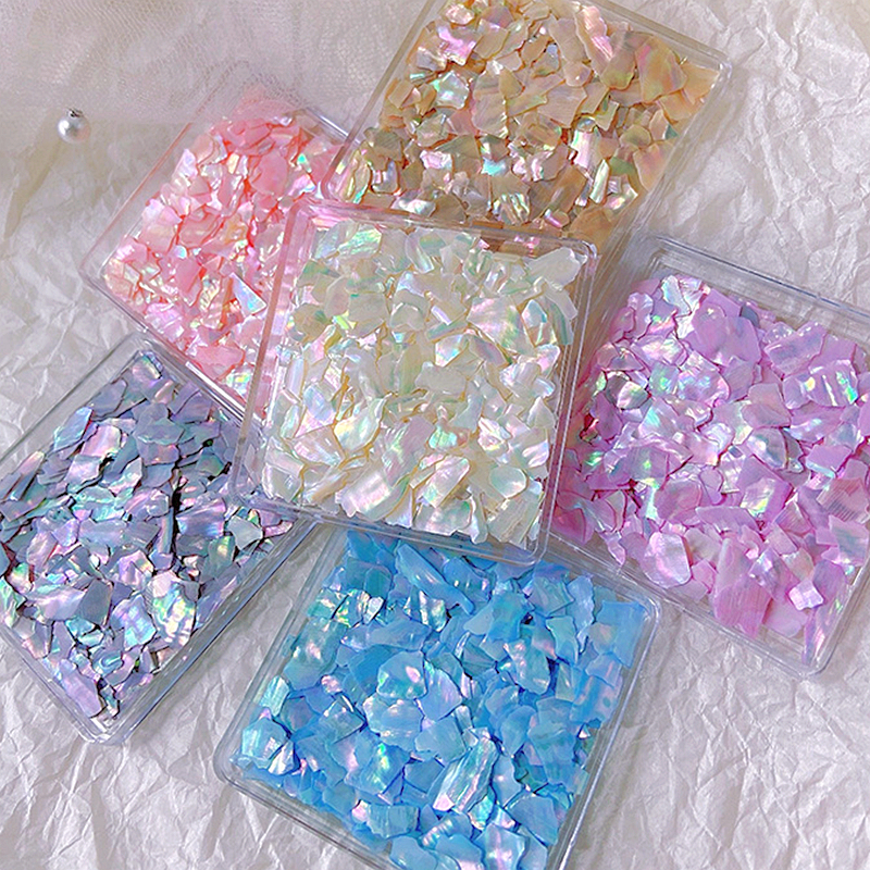 Best of 1 Box Nail Supplies Rainbow Abalone Shell Fragments Flakes For Nail Art Decoration Glitter Accessories Manicure Decor Material Reviews & Tips