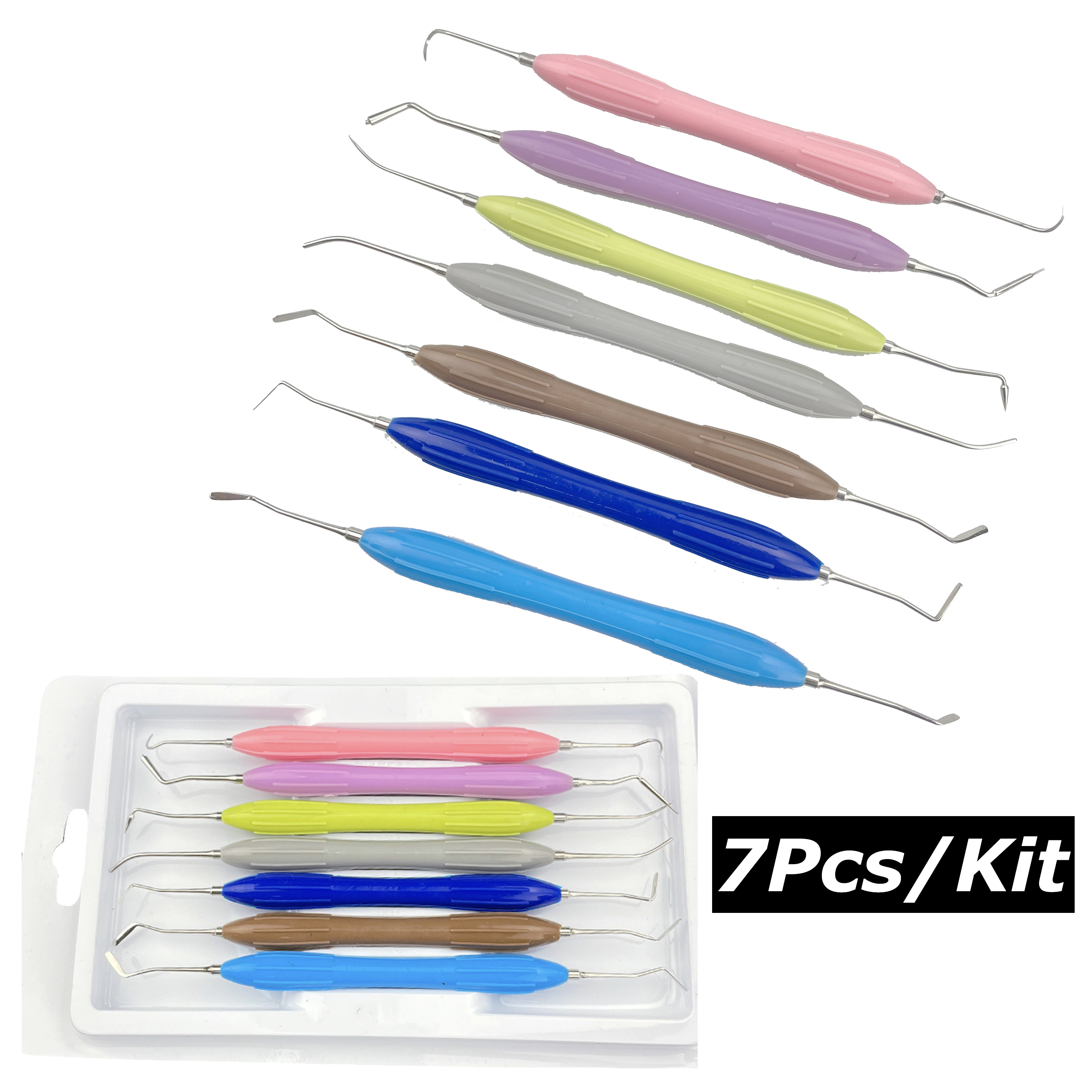 Best of 7Pcs Dental Resin Filler Aesthetic Restoration Fit For Lm Resin Knife With Silicone Handle Dentis Tool Kit Reviews & Tips