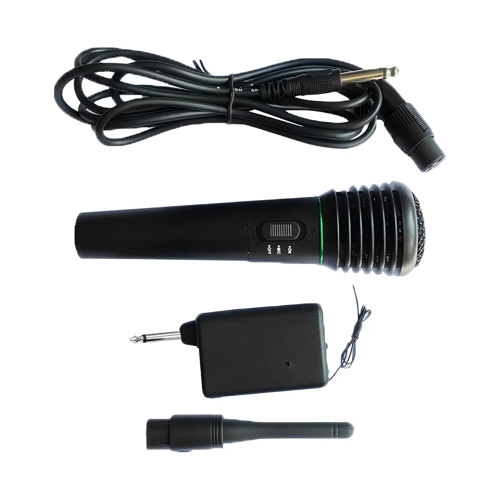 Wireless Microphones System 2 in 1 Plug and Play Durable Vocal Microphone for Karaoke Singing Desktop PC Party Meeting Amplifie