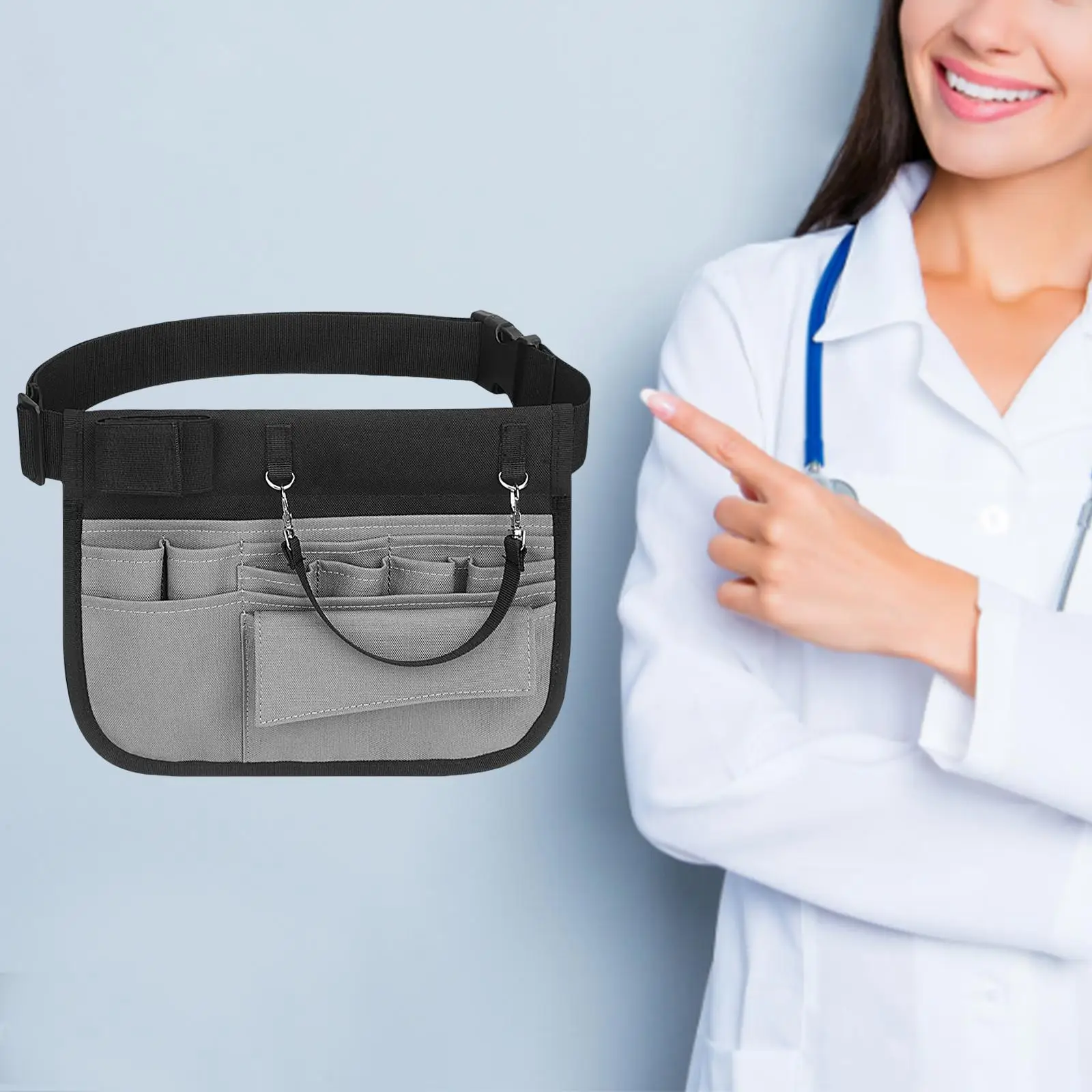 Portable Nurse Waist Bag Adjustable Belt Strap Organizer Extra Pocket Pouch