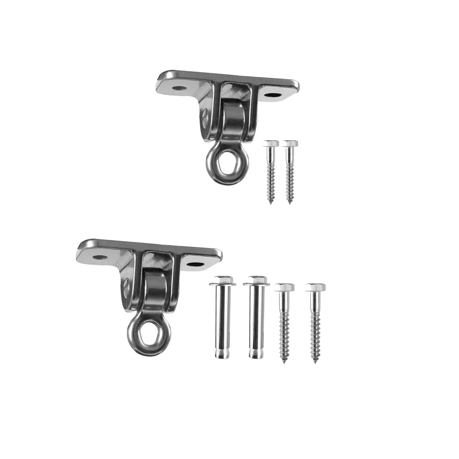 Swing Hanger Buckle Stainless Steel Hardware Mounting Screws for Porch Swing Hammock Chair Heavy Bag Yoga Gymnastic Rings