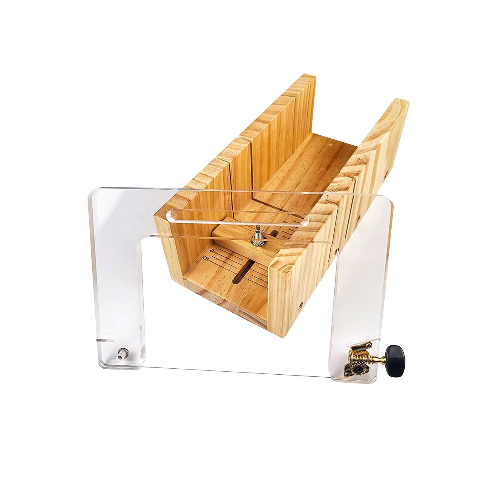 Soap Cutter Wood Soap Mold Adjustable with Size Scale Multifunctional Soap Slicer Tool Cutting Tool for Handmade Soap Bread