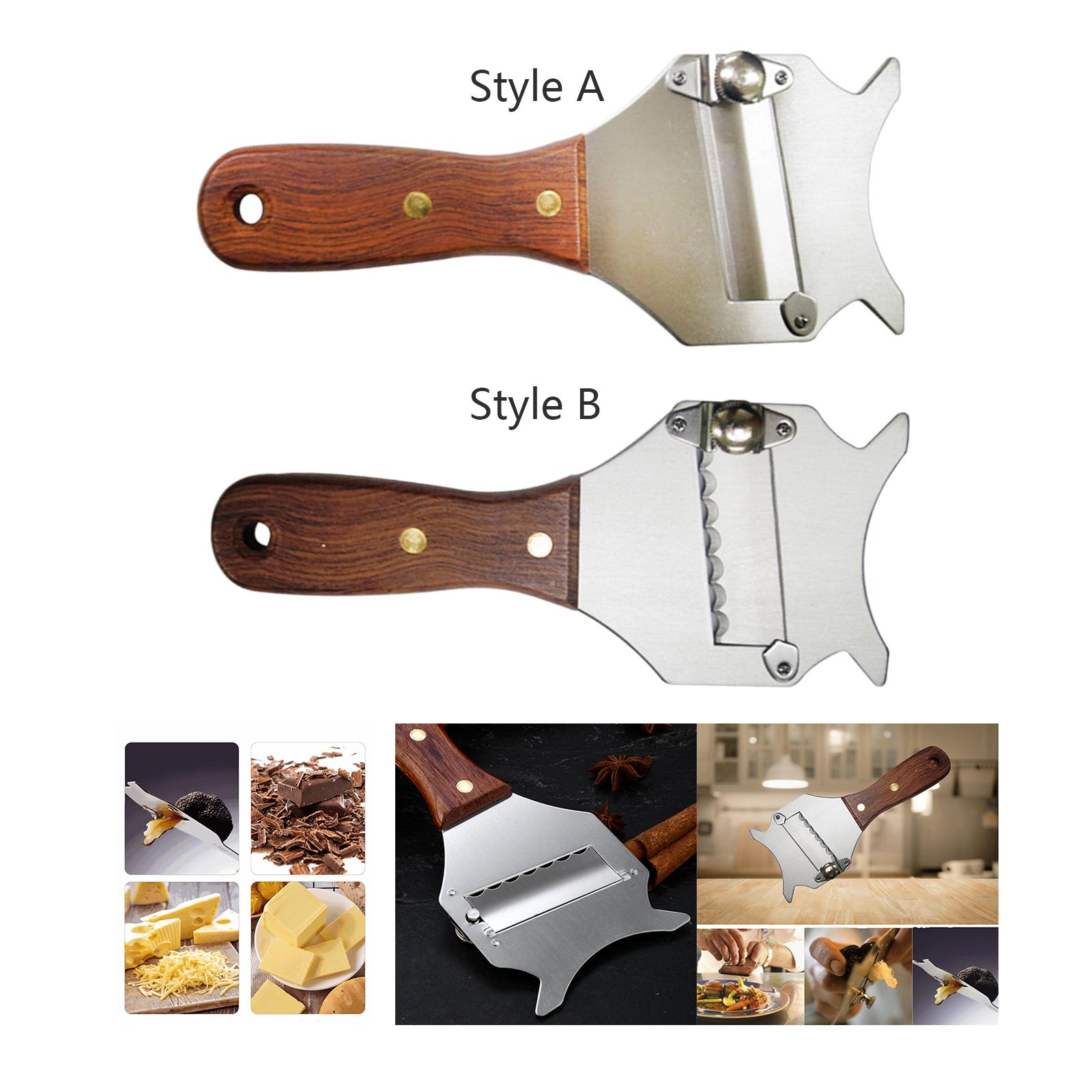 Professional Stainless Steel Truffle Slicer with Wood Handle Utensils Household Cheese Chocolate Slicer Dessert Accessories