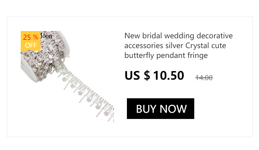 Description Picture 5 of item1 yards Wedding shoes Crystal Ribbon Tape decorative accessories oblique 5 ROW Rhinestone trim chain ML025