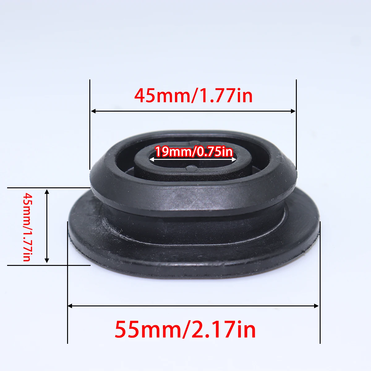 Buje de goma para soporte inferior de radiador