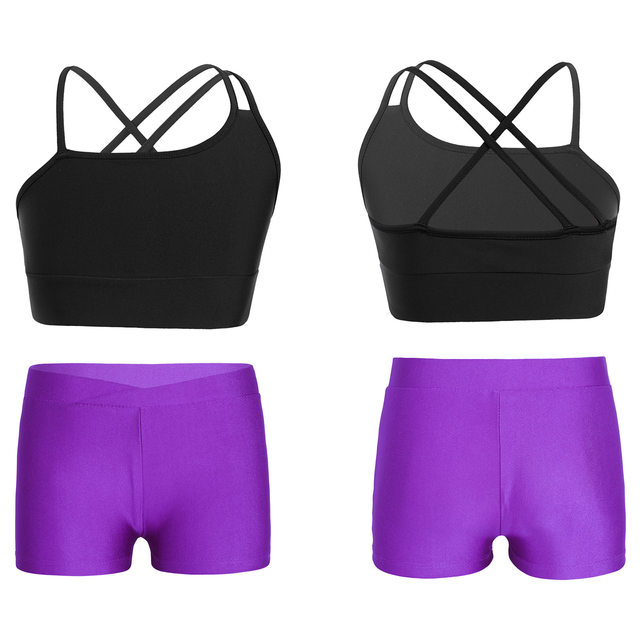 Girl Gymnastics Clothing Bra Shorts Gymnastics Sports Shorts Bra Kids Girls Aliexpress