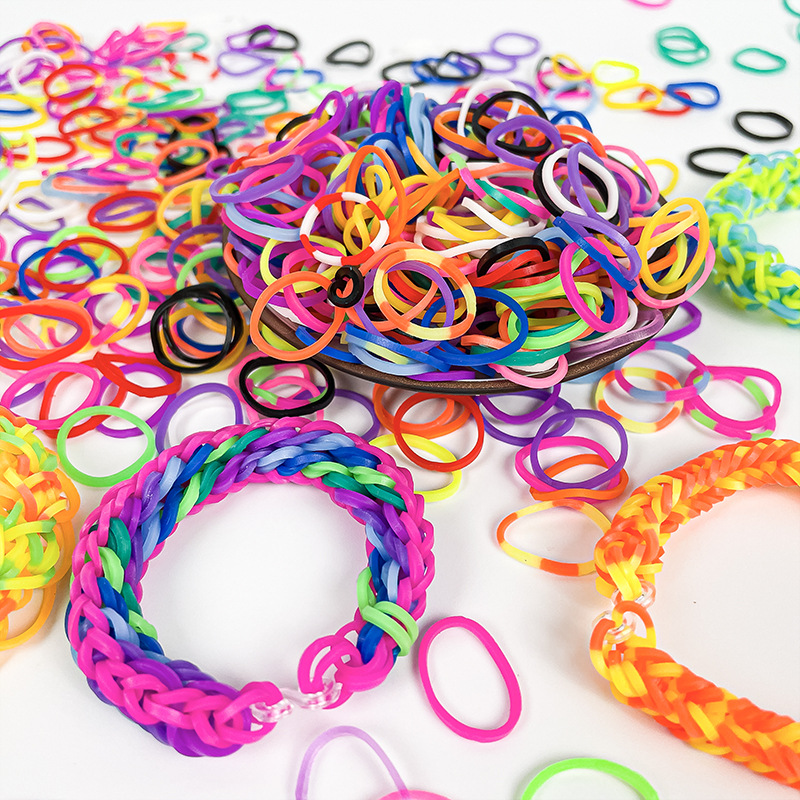 DIY Loom Gummiband Armband Mädchen Jungen Dekoratives Handgelenk Armband Klassische handgemachte Halskette Spielzeug Schmuck – Detail 1