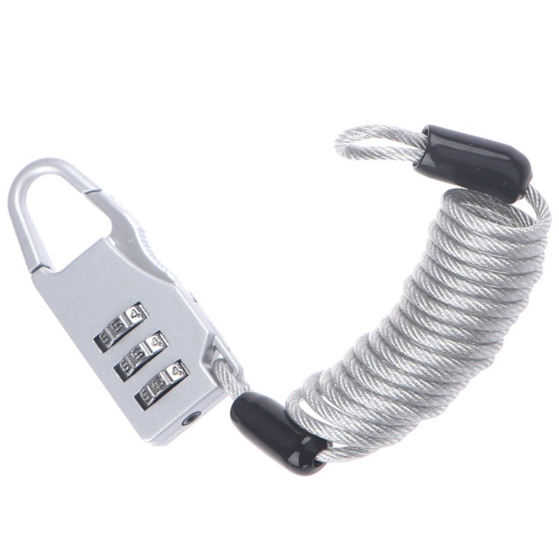 Title 12, 1PC Bicycle Helmet Wire Rope Code Lock Outdoor ...