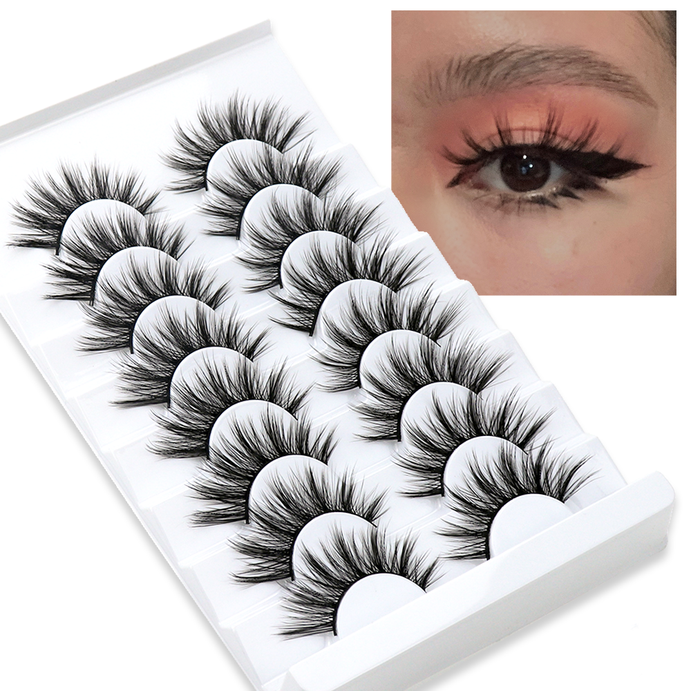 Best of 5 / 8 Pairs Faux Mink Eyelashes Fluffy Natural False Eyelashes 3D Dramatic Makeup Eyelash Reusable Handmade Lashes Reviews & Tips