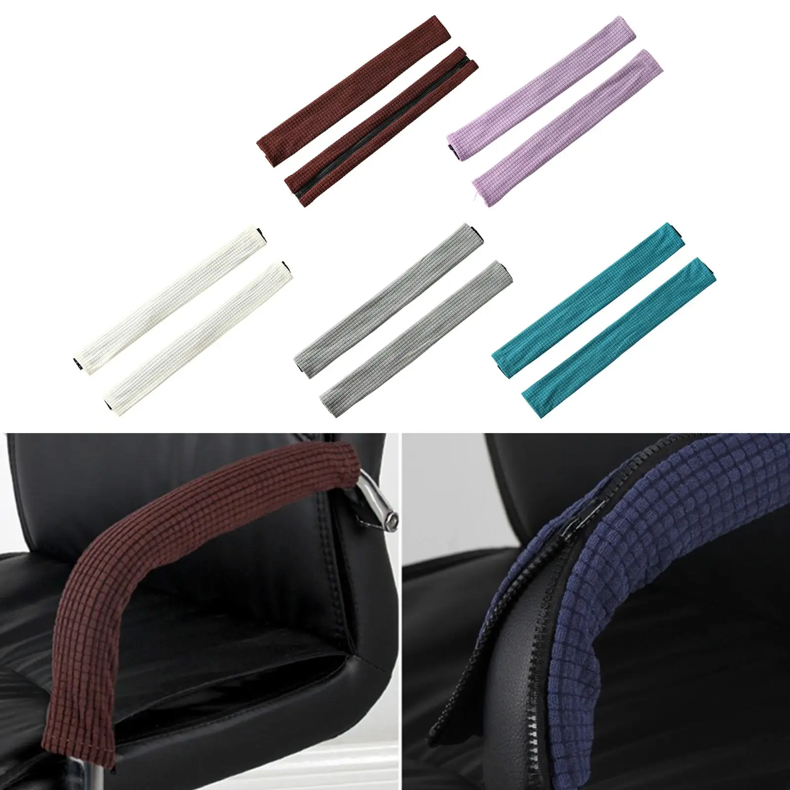2 Pieces Chair Armrest Cover Slipcover Durable Protect Cover Removable Gaming Chair Arm Rest Pads for Office Gaming Chair Home