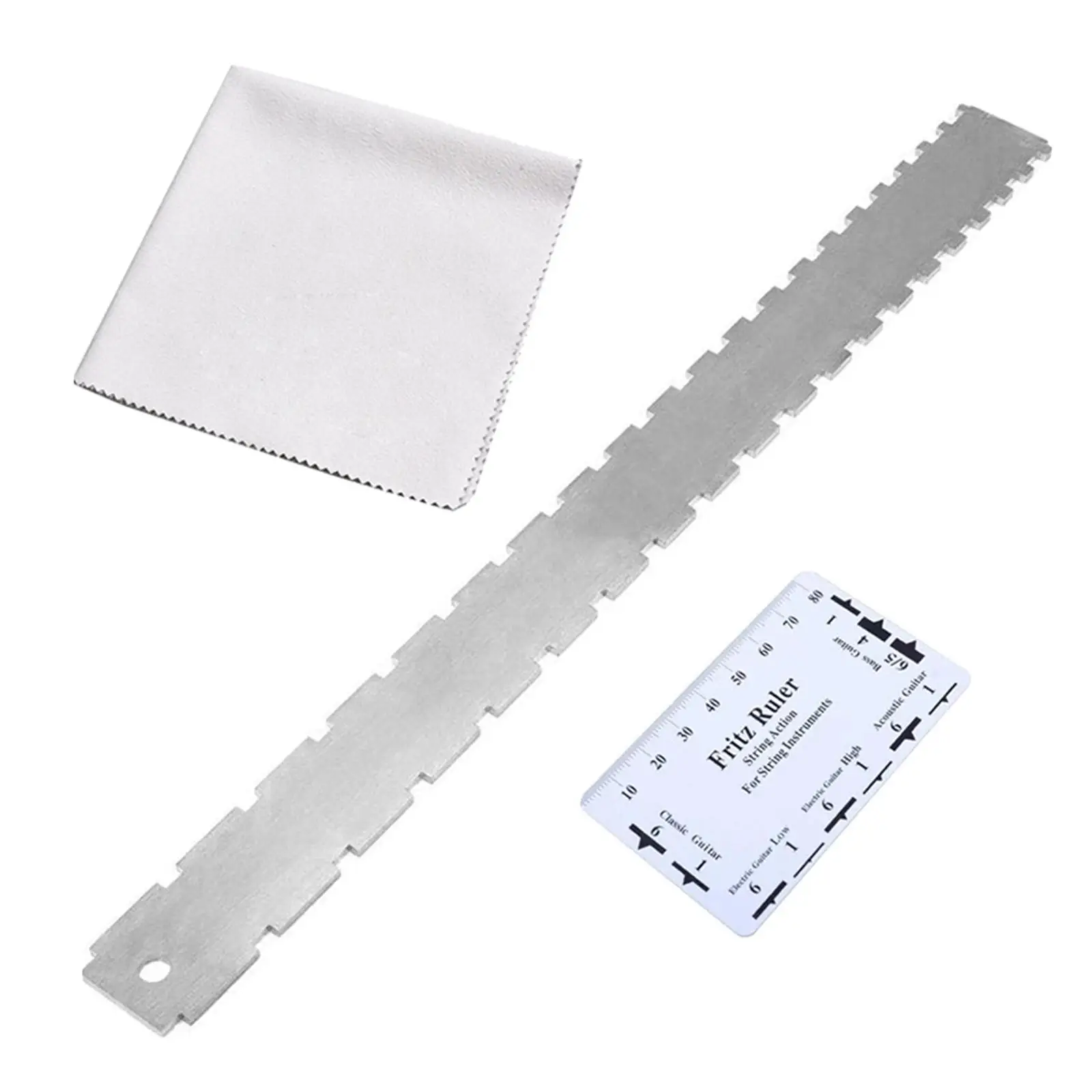 Guitar Neck Notched Straight Ruler String Actions Gauge Ruler Fret Guitar Level Luthier Tool for Acoustic Bass Electric Guitar