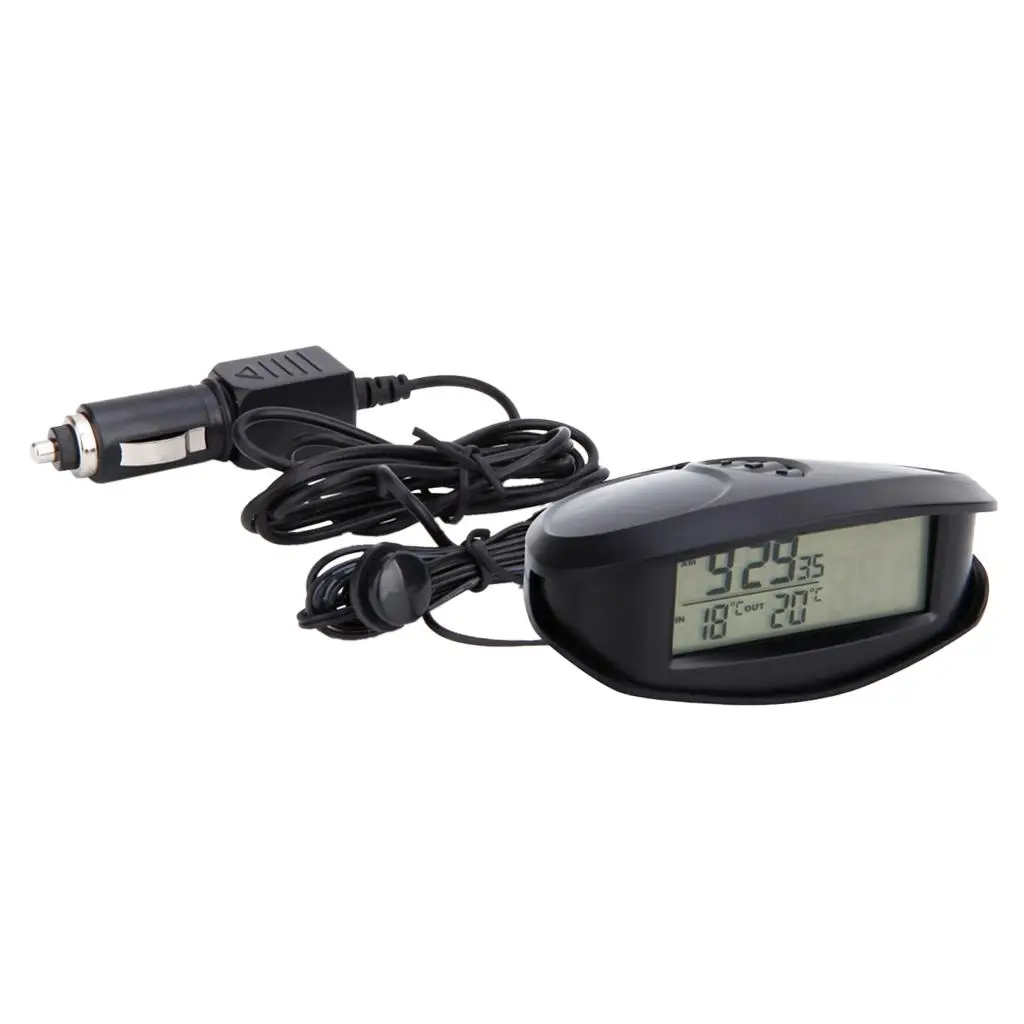 Car Auto  Temperature 12V Voltage Meter Monitor  Digital Display Clock