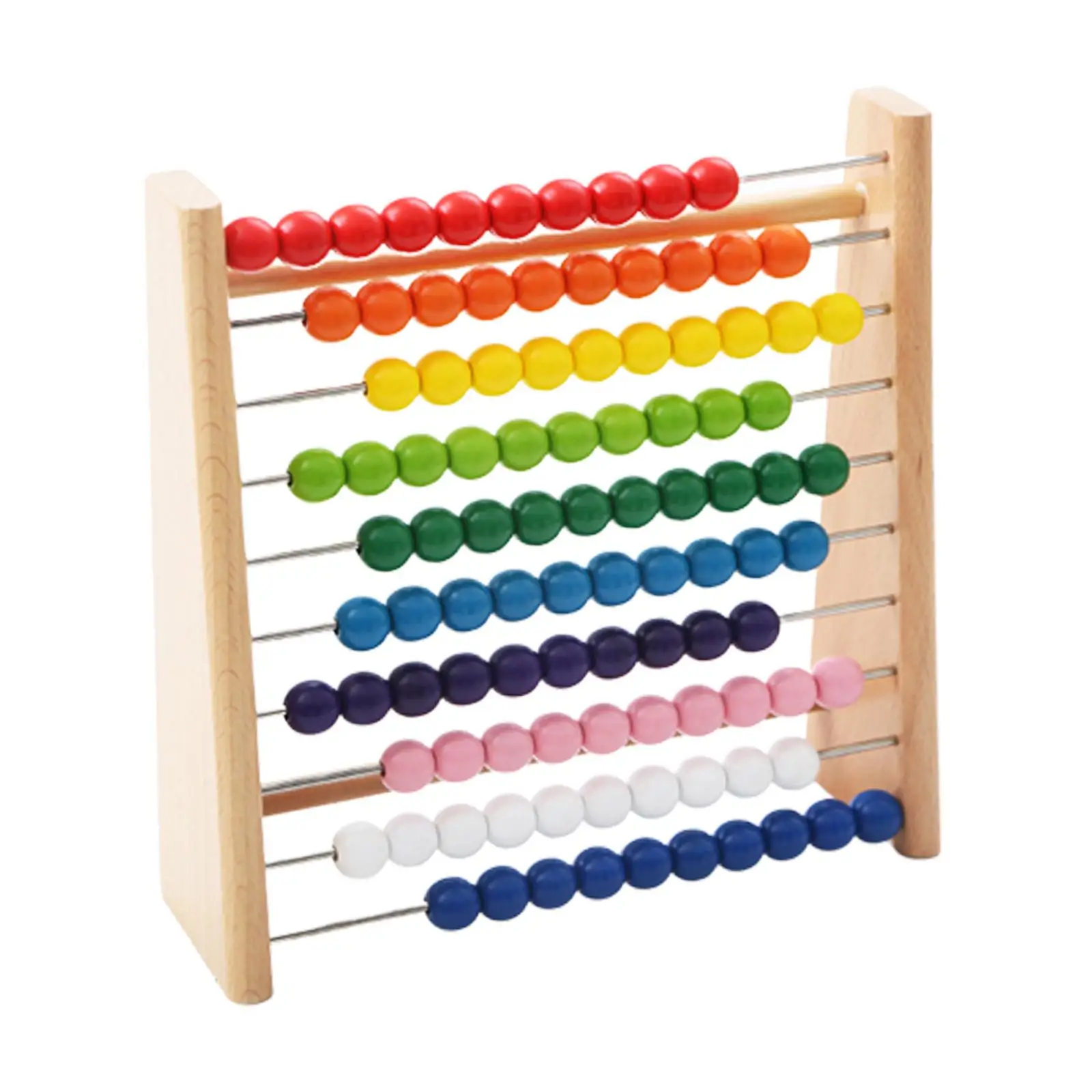 Children Rainbow Counting Beads Math Games 10 Row Educational Calculating Beads Abacus for Children Boys Kids Holiday Gifts