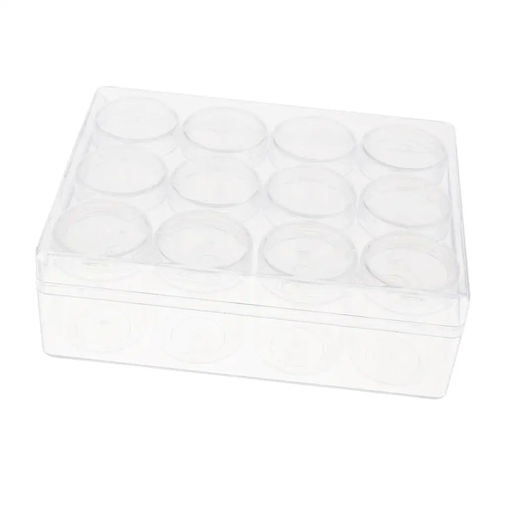 12x20g Empty Clear Container Cosmetic Jar Makeup Travel Pot Portable