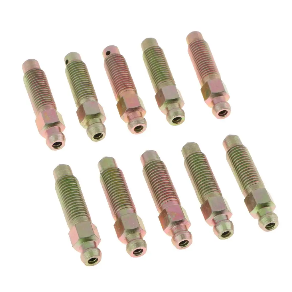 10Pieces Car Front and Rear 38mm Brake Bleeder Screws M8*1mm