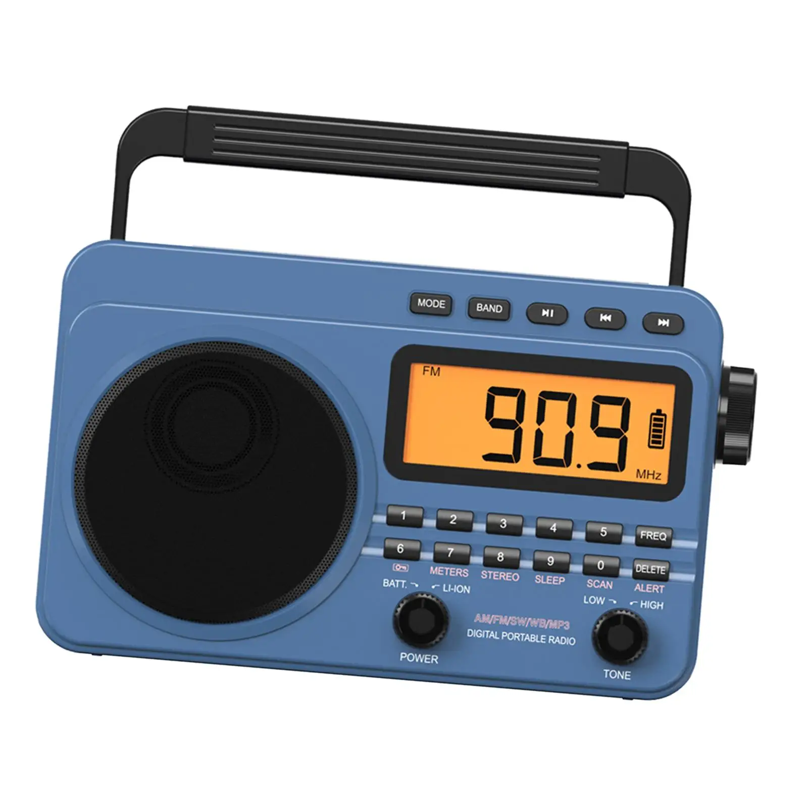 Small Portable Radio Alarm Clock Sleep Function Retro Time Setting AM FM SW Wx USB TF Card Support MP3 Speaker Radio Player