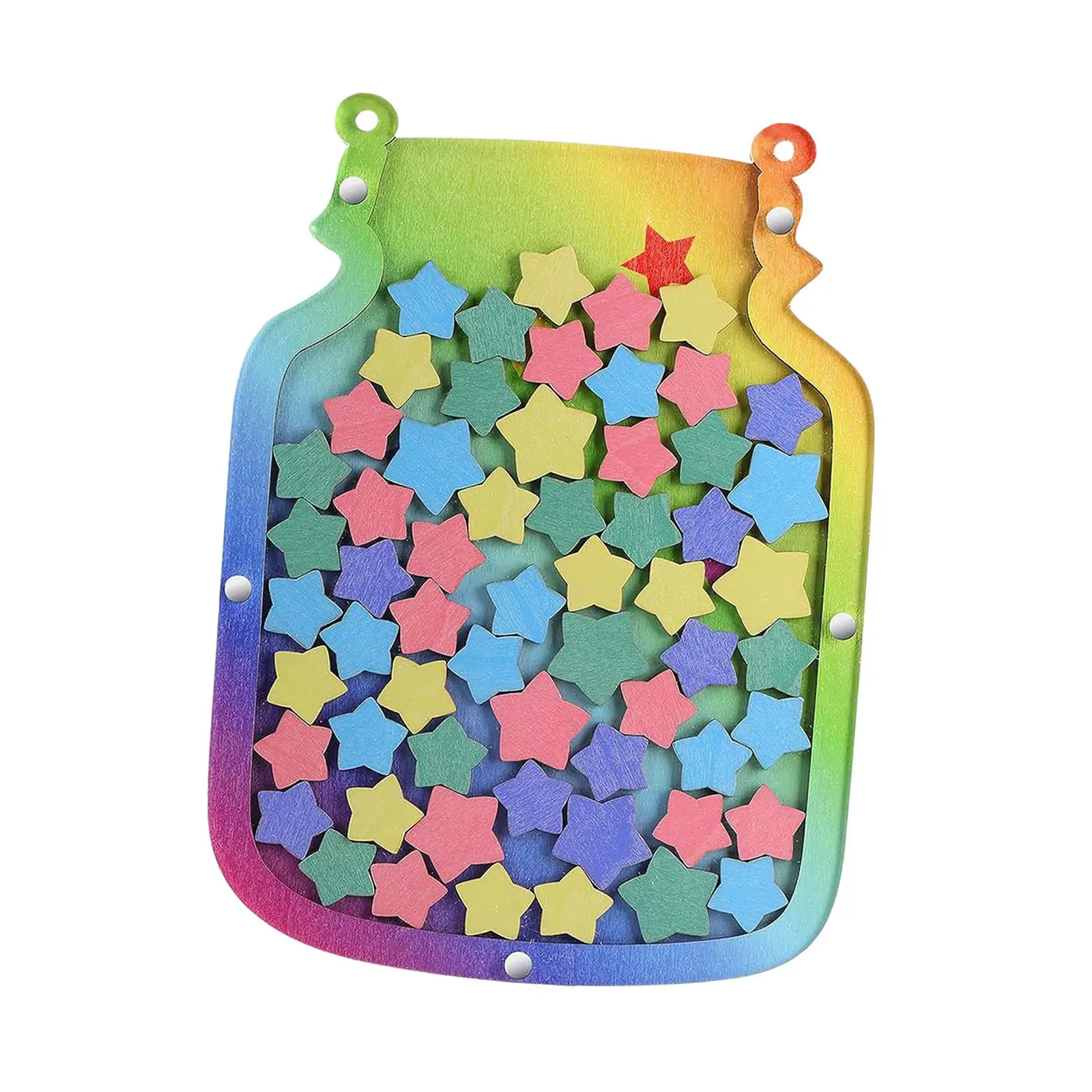 Wooden Reward Jars Classroom Star Chart for Preschool Children Holiday Gifts