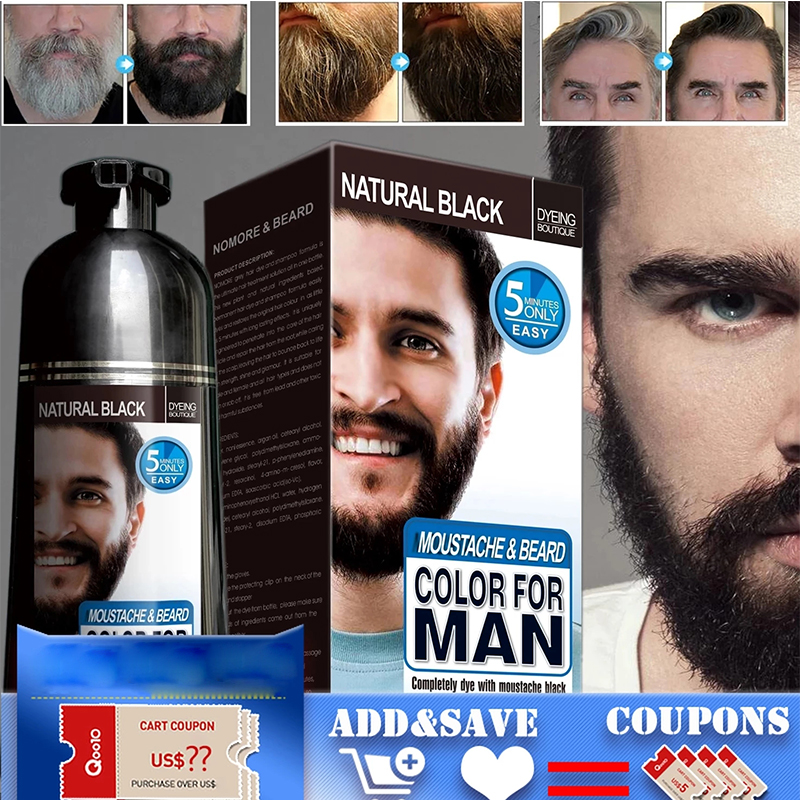 Best of 100% Natural Beard Dye Cream Men Mustache Beard Cream Natural Black Dye Shampoo Fast Long Lasting Black Beard Care Tint Cream Reviews & Tips