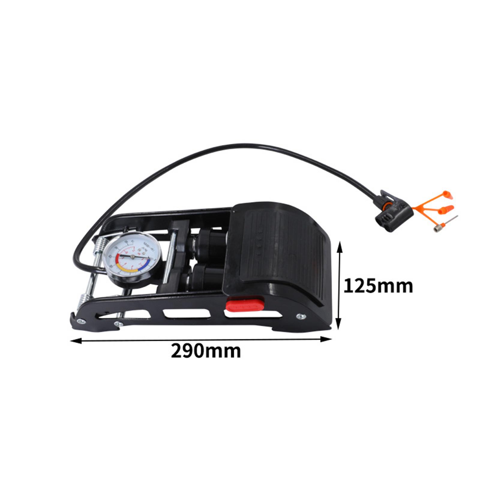 Bike Foot Pump Double Cylinder Foldable Inflator for Car,Bicycle,Sports Balls,Scooter and Toys etc Easy to Use Foldable Compact