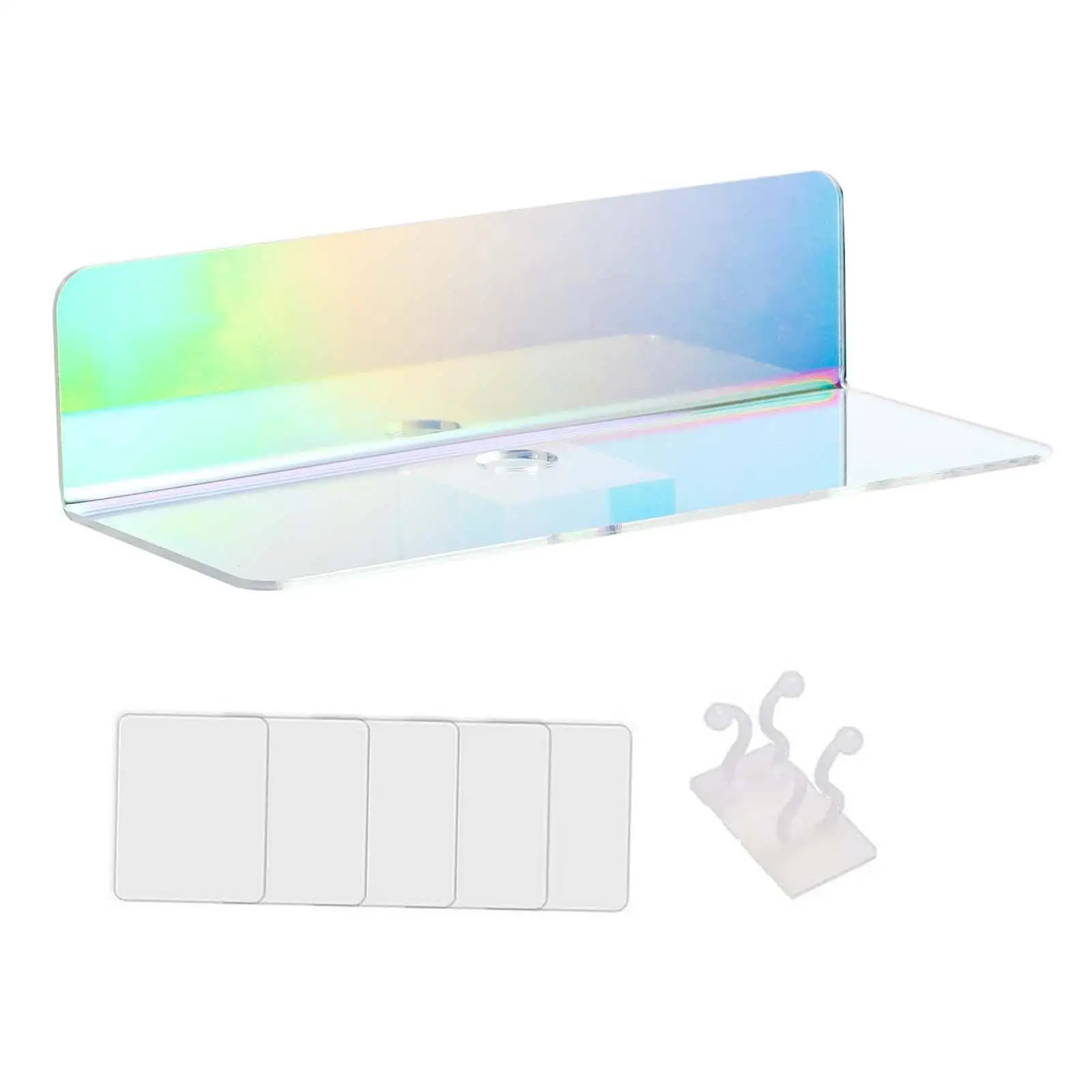 Acrylic Clear Floating Shelf Hanging Shelf Display Organizer 2 Methods to