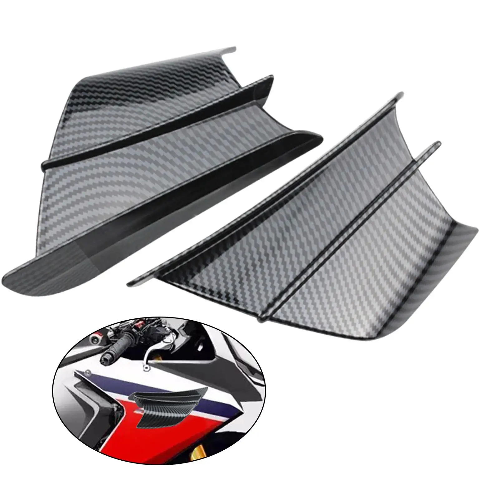 2pcs Front Motorbikes Universal Motorcycle Winglets Accessories Parts for/H2R for V4 1299 for R1 All Motorcycles
