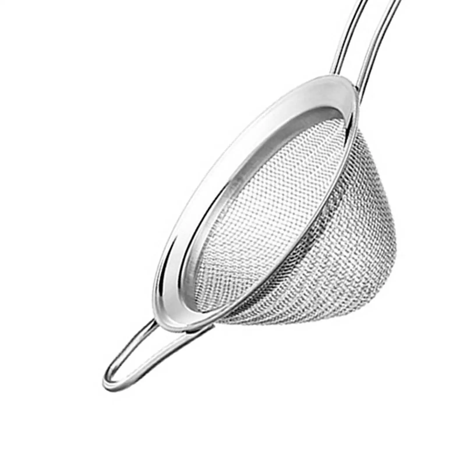 Metal Bar Conical Sieve Tea Strainer Cone Shaped Skimmer Long Handle 7.87inch