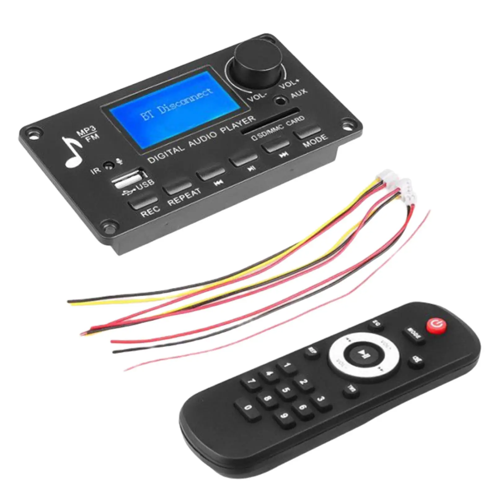 1 Set Bluetooth MP3 Decoder Board USB TF USB FM Car Radio 12V W/ RC Folder Display 5.0 WMA Wireless Kit Handsfree Audio Module sony mp3 player