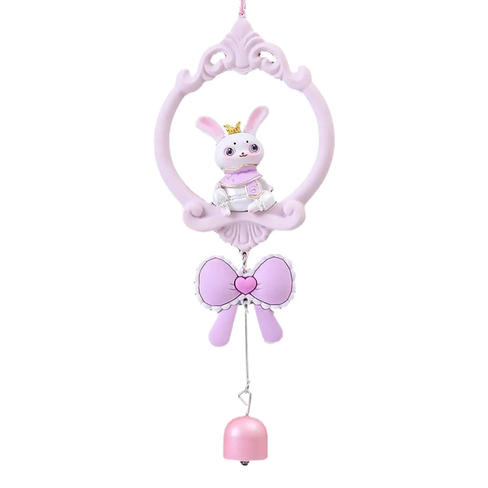 Rabbit Wind Chimes Farmhouse Hanging Decor Easter for Outside Porch Patio