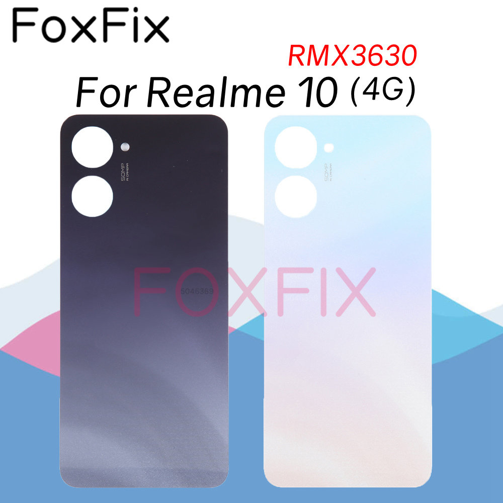 Пластиковая Задняя крышка для Realme 10 4G батарейный отсек задняя панель  корпуса фотоаппарата Замена объектива + клейкая наклейка RMX3630 |  AliExpress